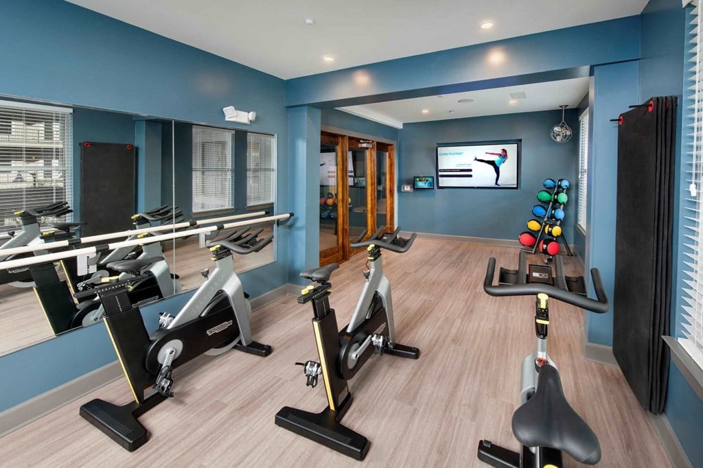 Yoga and Spin Studio at Glenwood at Grant Park Apartments, Georgia, 30316